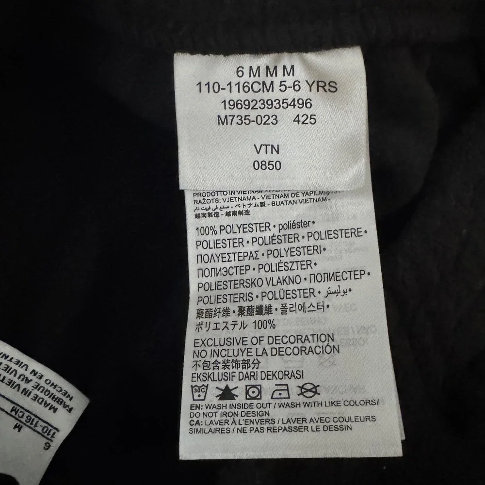Nike Kids Tracksuit Set Black 2 Piece Jogger Sweatsuit Size 6 NWT - Picture 5 of 6